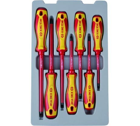 Набор отверток в коробке KING TONY диэлектрические 7 предметов 30617MR