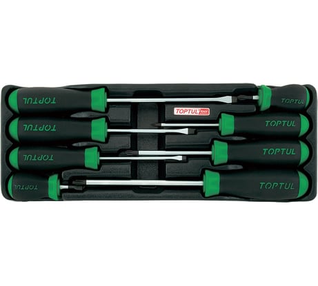 Набор отверток TOPTUL 8 шт, на ложементе GAAT0805