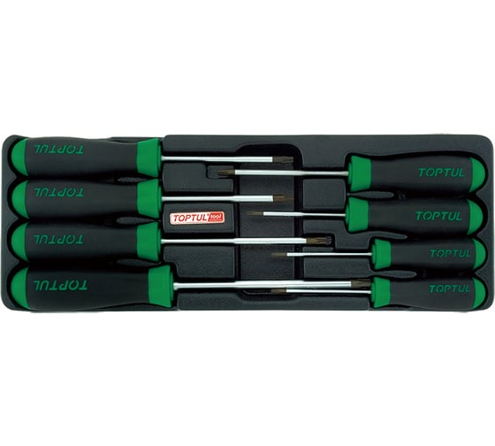 Набор отверток TOPTUL TORX T9-T40, 8 предметов, в ложементе GAAT0813