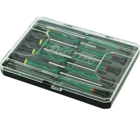 Комбинированный набор крестовых и плоских отверток для высокоточных работ 9шт Sata 09316