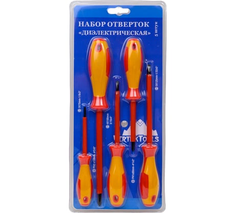 Набор отверток электрика vertextools 5 предметов 0033-02