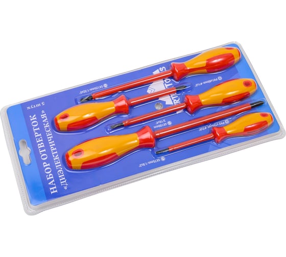 Набор отверток электрика vertextools 5 предметов 0033-02