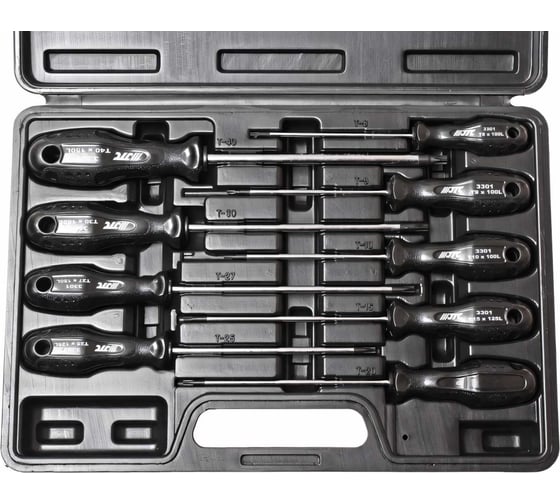 Набор отверток TORX T8хT40 (9 предметов в кейсе) JTC 3301