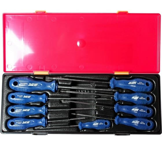 Набор отверток TORX с отверстием TS8H-TS40H (9 предметов, кейс) JTC K7093