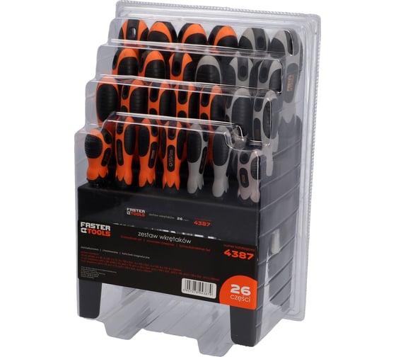 Отвертки FASTER TOOLS 26 штук 4387