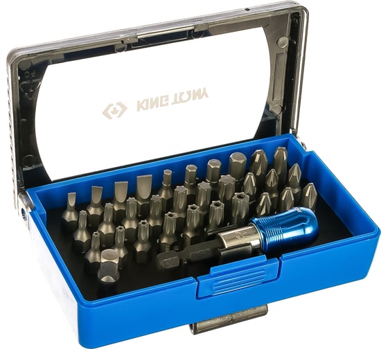 Набор вставок бит (1/4", TORX, HEX, PZ, PH, SLOT) 32 предмета KING TONY 1032CQ