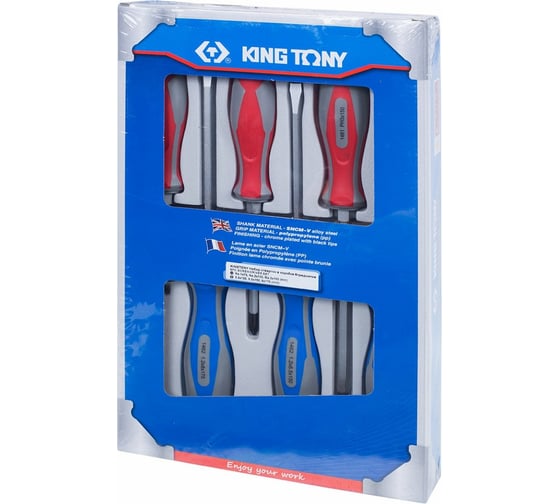 Набор отверток в коробке (силовые, 6 предметов) KING TONY 30206MR