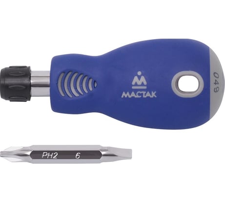 Отвёртка со сменными вставками (2 в 1) МАСТАК 049-2B