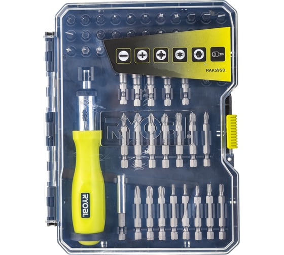 Набор бит и торцевых головок 59 шт. Ryobi RAK59SD 5132002251