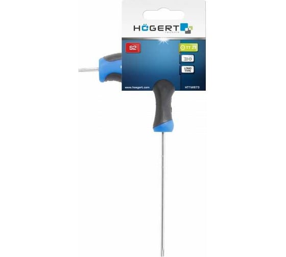 Ключ HOEGERT TECHNIK torx security, тип "Т", длинный, TT27 HT1W873 1