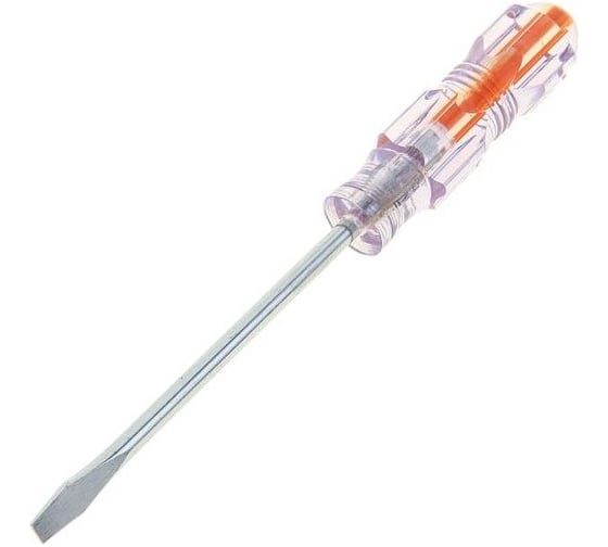 Отвертка SPARTA Crystal SL5,0x150 мм, прозрачная рукоятка, углеродистая сталь 134013 1