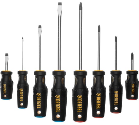 Набор отверток Denzel CrV, трехкомпонентная рукоятка 12213