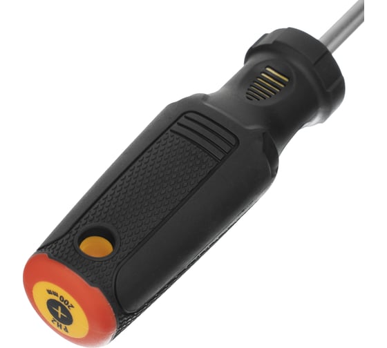 Отвертка Denzel PH2x200 мм, CrV, трехкомпонентная рукоятка 12182