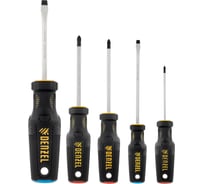 Набор отверток Denzel CrV, трехкомпонентная рукоятка 12215