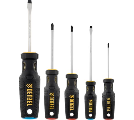 Набор отверток Denzel CrV, трехкомпонентная рукоятка 12215