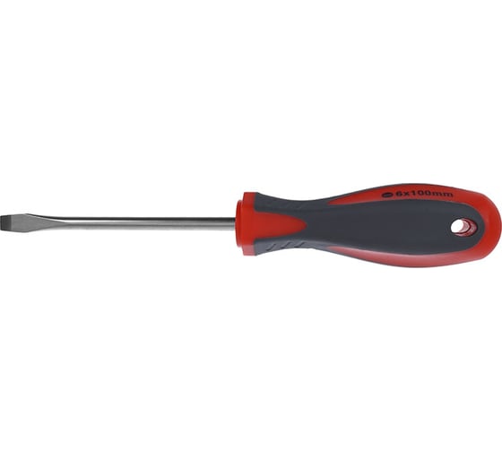 Отвертка Toolberg 3101405 SL6,0x100 мм, двухкомпонентная рукоятка, намагниченный наконечник Лк-00002558