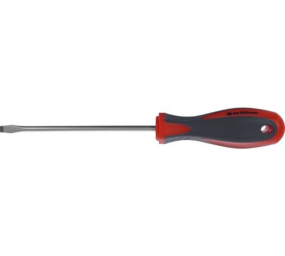 Отвертка Toolberg 3101402 SL4,0x100 мм, двухкомпонентная рукоятка, намагниченный наконечник Лк-00002555 1