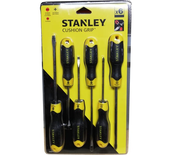 Набор из 6 отверток Stanley CUSHIONGRIP 0-65-007