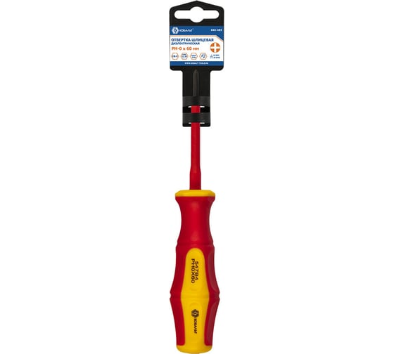 Отвертка диэлектрическая Ultra Grip PH-0 х 60 мм CR-V КОБАЛЬТ 646-485