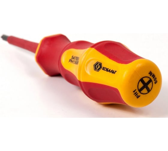 Отвертка диэлектрическая Ultra Grip PH-1 х 80 мм CR-V КОБАЛЬТ 646-492