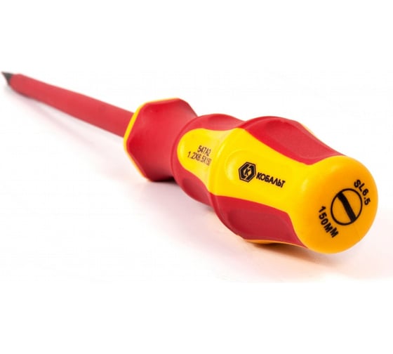 Отвертка диэлектрическая Ultra Grip SL 6,5 х 150 мм CR-V КОБАЛЬТ 646-461