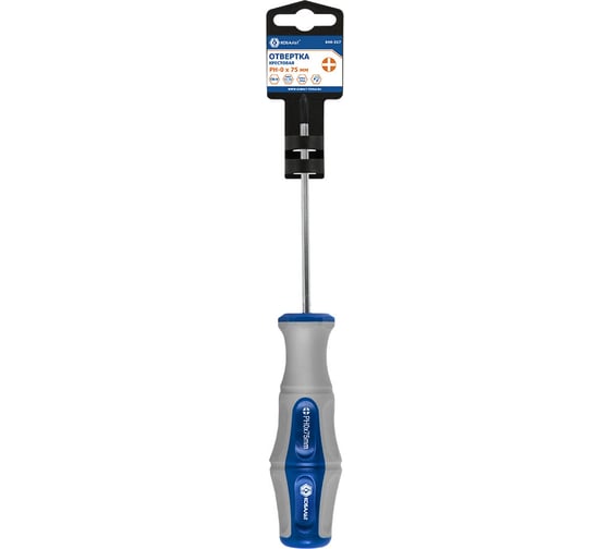 Отвёртка Ultra Grip PH-0 х 75 мм CR-V КОБАЛЬТ 646-317
