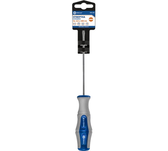 Отвёртка Ultra Grip SL 3 х 100 мм CR-V КОБАЛЬТ 646-232