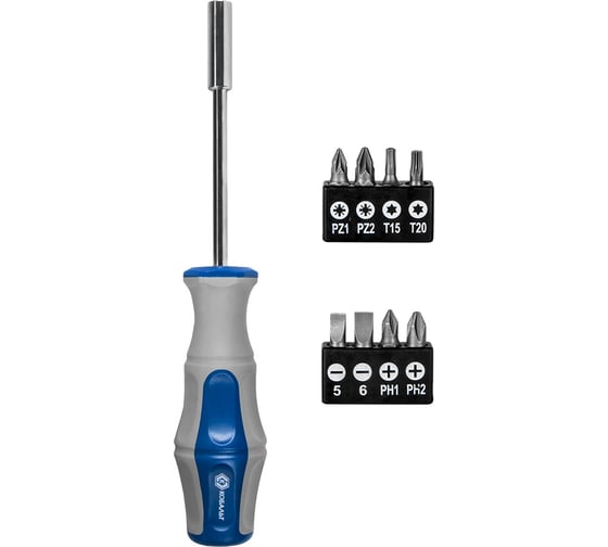 Отверточная рукоятка Ultra Grip с набором бит КОБАЛЬТ 646-676