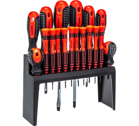 Набор отверток MATRIX Fusion на подвесной полке 18 шт., CrV// 11452