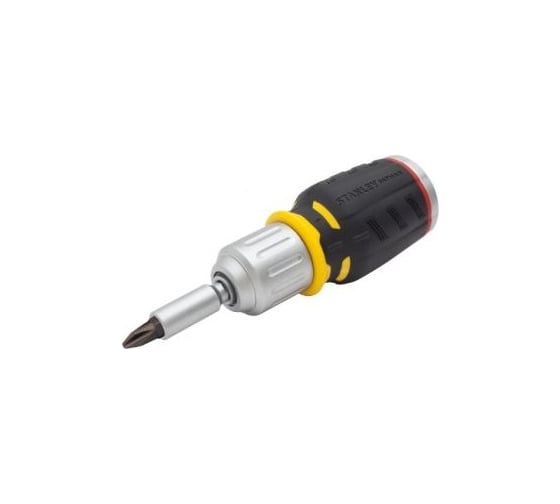 Отвертка Stanley FatMax Stubby с храповым механизмом с 6-тью вставками 0-62-688