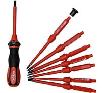 Набор диэлектрических отверток со сменными вставками SHTOK 09907