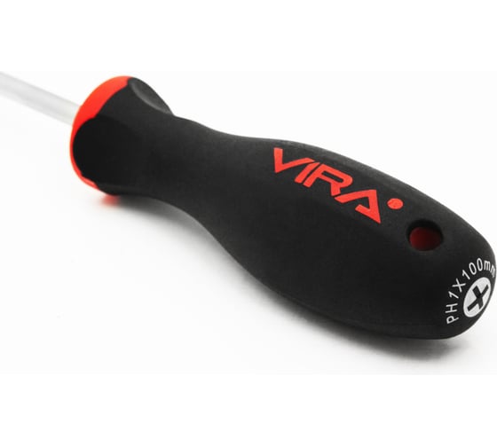 Отвертка RAGE by VIRA PH1x100, CR-V, эргон. 2-хкомпон. ручка 391103