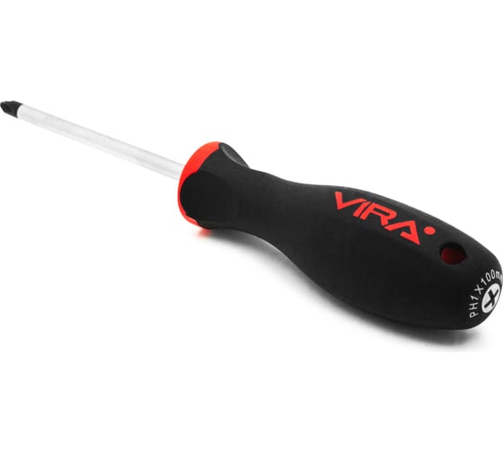 Отвертка RAGE by VIRA PH1x100, CR-V, эргон. 2-хкомпон. ручка 391103