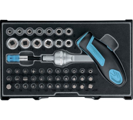 Реверсивная отвертка с набором бит GROSS 48 шт. 11613