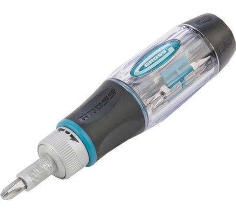 Реверсивная отвертка с телескопическим магнитным стержнем GROSS 16 шт. 11607