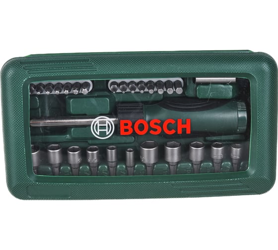 Набор бит и торцевых ключей с отверткой (46 шт.) Bosch 2.607.019.504 152227