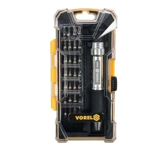 Отвертка с прецизионными битами VOREL 29 шт. 64401