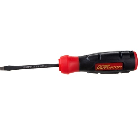 Отвертка профессиональная JTC с противоскользящей рукояткой SL5 75 мм, 5449 932852