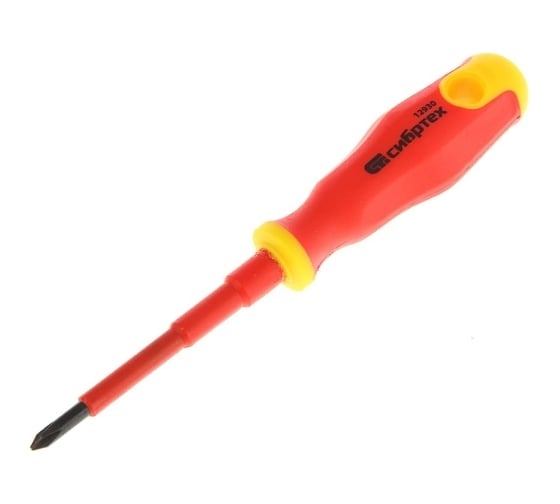 Диэлектрическая отвертка СИБРТЕХ PH1*80mm 12930