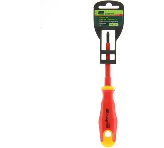 Диэлектрическая отвертка СИБРТЕХ PH1*80mm 12930