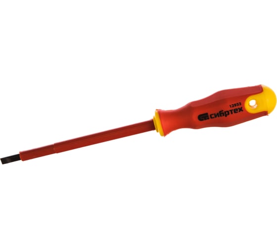 Диэлектрическая отвертка СИБРТЕХ SL5,5*125mm 12933 1