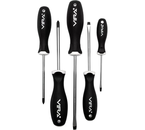 Набор отверток RAGE by VIRA 5 шт с эргономичной двухкомпон. ручкой 391110