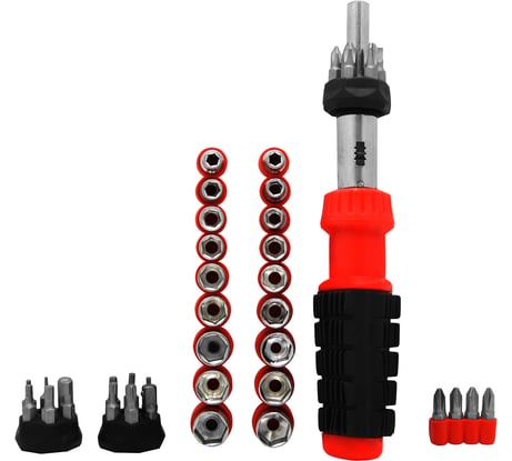 Реверсивная отвертка с набором торцевых головок и бит 47в1 VIRA 303180