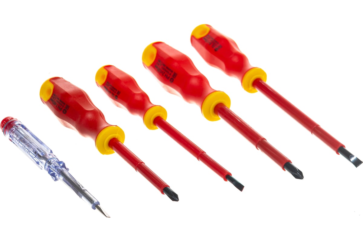 Набор диэлектрических отверток до 1000В, тестер, CrV, двухкомпонентные ...