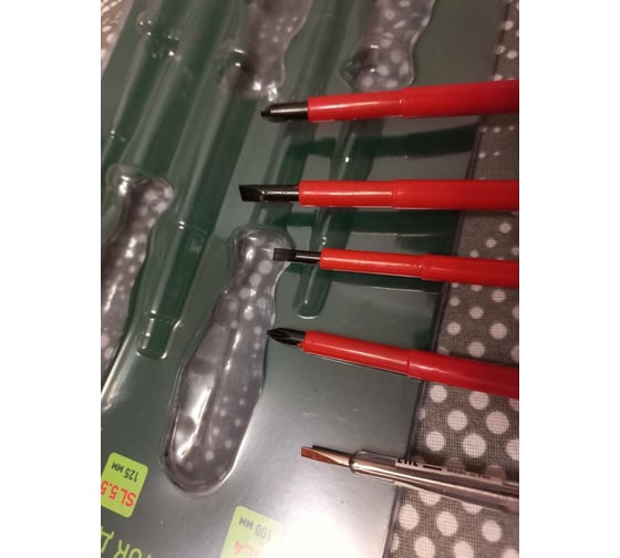 Набор диэлектрических отверток до 1000В, тестер, CrV, двухкомпонентные ...