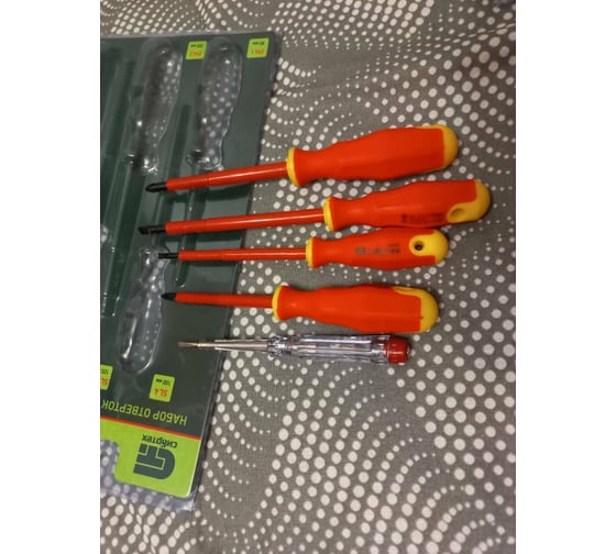 Набор диэлектрических отверток до 1000В, тестер, CrV, двухкомпонентные ...