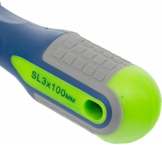 Отвертка SL3.0х100мм, CrV, 3-х компонентная рукоятка СИБРТЕХ 11800