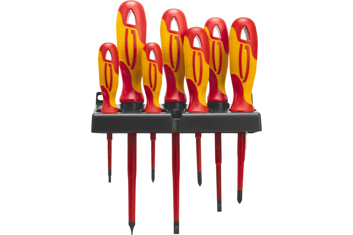 Набор диэлектрических отверток до 1000В, тестер, CrMo, двухкомпонентные ...