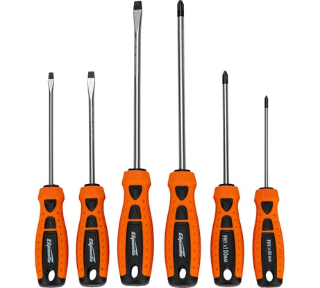 Набор отверток SPARTA "Point", CrV, двухкомпонентные рукоятки, 6 шт//. 11782