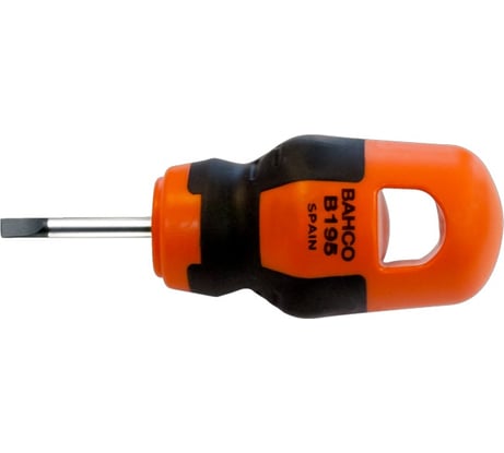 Короткая отвертка для винтов со шлицем 5.0X1.0X25 Bahco B195.050.025